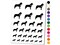 Siberian Husky Dog with Heart Temporary Tattoo Water Resistant Fake Body Art Set Collection